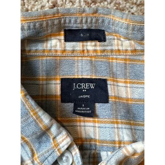 J. CREW JASPE SLIM buttoned shirt, Size Large. Flannel print cotton shirt - Picture 3 of 13